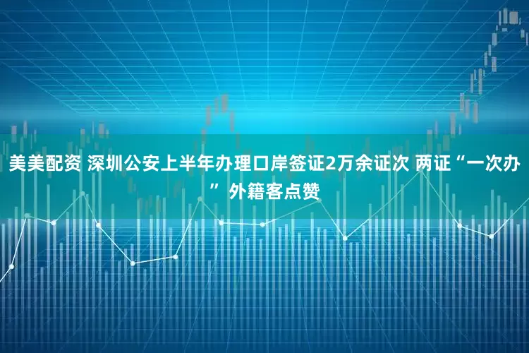 美美配资 深圳公安上半年办理口岸签证2万余证次 两证“一次办” 外籍客点赞