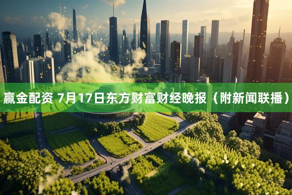 赢金配资 7月17日东方财富财经晚报（附新闻联播）
